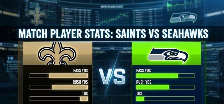 New Orleans Saints vs Seahawks Match Player Stats