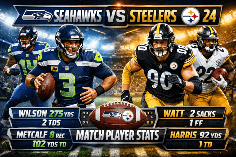 Seahawks vs Pittsburgh Steelers Match Player Stats