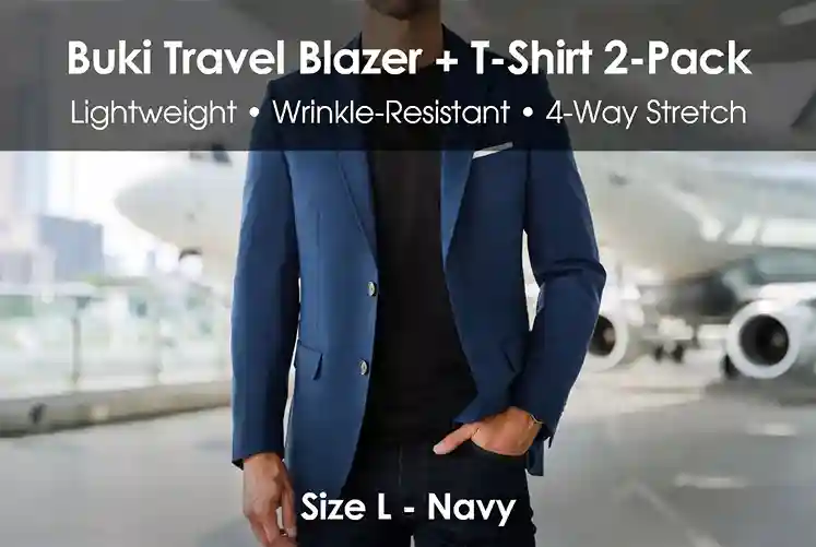 Men's Buki Travel Blazer + T-Shirt 2-Pack L