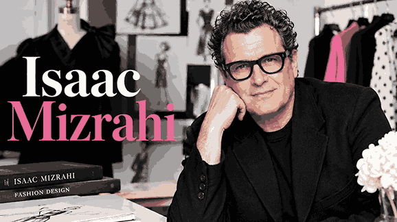 Isaac Mizrahi portrait and fashion design studio